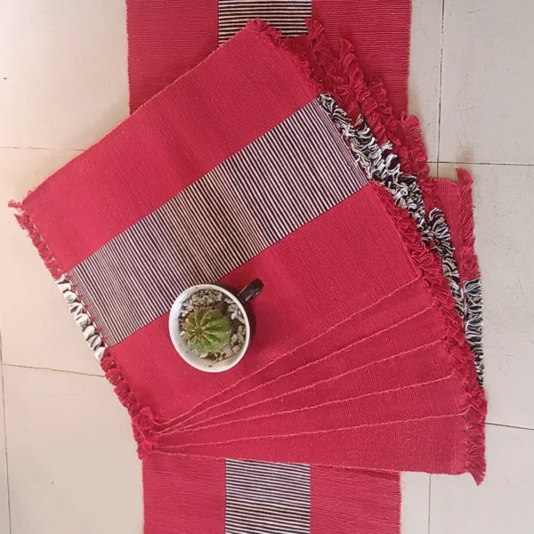 আড়ং কর্টন টেবিল রানার ৬ পিস সেট