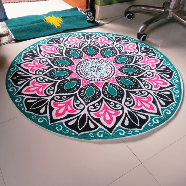 রাউন্ড ম্যাট ৩ফিট প্রিন্ট ডিজাইন