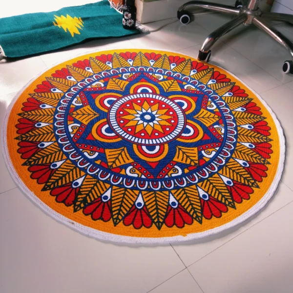 রাউন্ড ম্যাট ৩ফিট প্রিন্ট ডিজাইন