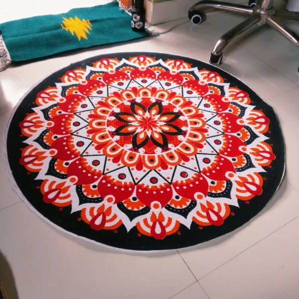 রাউন্ড ম্যাট ৩ফিট প্রিন্ট ডিজাইন